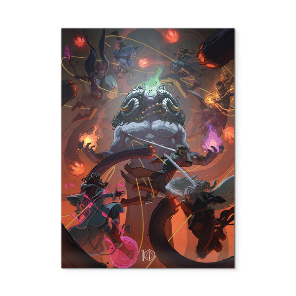 Critical Role 10 Year Anniversary Mighty Nein Poster