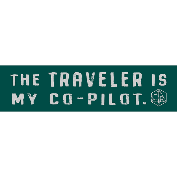 The Traveler Is My Co-Pilot Bumper Sticker